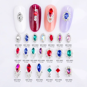 Ciondoli Nail Art Lega Strass Marquise Ovale Geometria Gioielli Decorazioni DIY Accessori Manicure 3D Lusso Scintillante