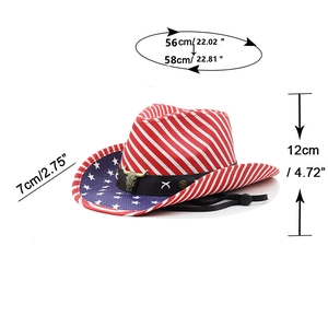Dimensioni del cappello da cowboy USA con dettagli su altezza corona e larghezza tesa