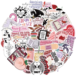 Detailansicht wasserfester Bookish-Sticker für Leser mit BookTok Smut-Design-Motiven