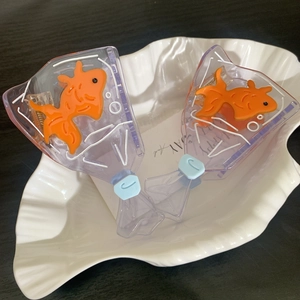 Pince à Cheveux en Acétate Créative Sac de Poisson Rouge Violet Transparent Orange Accessoires de Cheveux pour Femmes