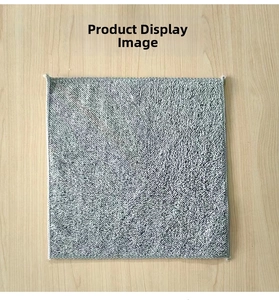 Detail of thick bamboo charcoal fiber cleaning cloth with reinforced stitched edges