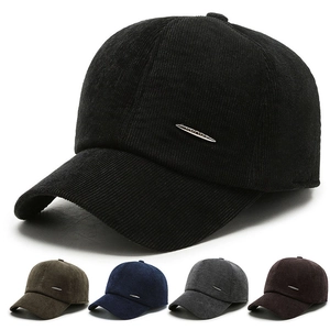 Casquette De Baseball En Velours Côtelé Pour Hommes Bonnet D'hiver En Coton Chaud Sport Réglable