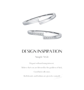 Detailed macro view of S925 sterling silver rings with elegant zircon stone inlay