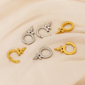 Polished 18K gold and silver clasp connectors for DIY jewelry necklaces and bracelets