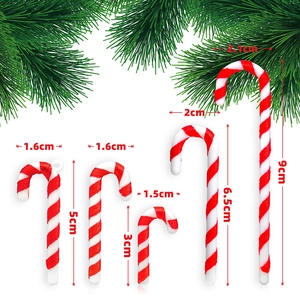 Christmas Mini Candy Cane Hanging Ornaments Red White Plastic Spiral Xmas Tree Decorations DIY Ornaments Festive Decor