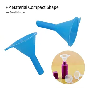 Mini PP plastic liquid funnel set for cosmetic perfume and toner decanting process