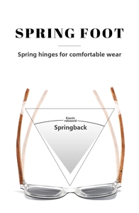 Bamboo wood sunglasses featuring flexible spring hinges for a comfortable non-slip fit