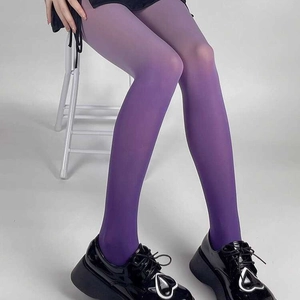 Sexy lake blue gradient velvet tights on model legs with premium ombre color effect