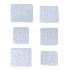DIY silicone mold set for geometric resin earrings and pendants with various shapes