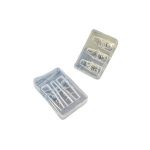 Translucent silicone nail art mold with snake designs for DIY manicure decorations