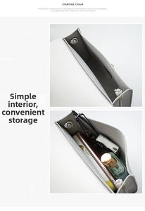 Internal view of a compact white crossbody bag showing storage capacity for daily essentials