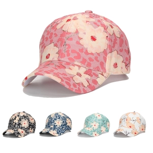Casquette De Baseball À Imprimé Floral Et Léopard En Coton Polyester Respirant Réglable Chapeau De Mode Pour Hommes Femmes