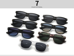 Collection of round retro sunglasses in seven colors with classic metal hinge detail