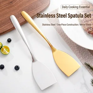Spatel Wender Aus Edelstahl Verdickt Spiegelpoliert Für Steak Pfannkuchen Pizza Teppanyaki Küchenhelfer