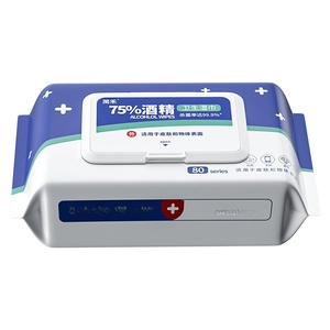 75% Alcohol Disinfectant Wipes with 80 sheets and flip-top lid for 99.9% bacteria removal