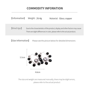 Detailed dimensions and weight info for glass and copper beaded round drop earrings