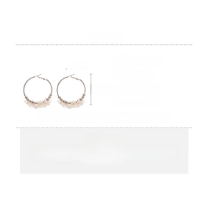 Vue détaillée des boucles d'oreilles bohèmes en acrylique de 5cm avec aiguilles en argent