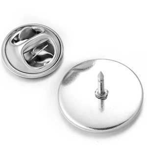 Base per spilla in acciaio inossidabile con chiusura a farfalla per badge fai-da-te