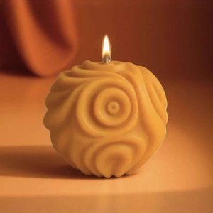 Spherical spiral silicone mold for DIY candles and geometric home decor ornaments