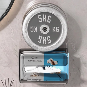 Wall-mounted suction paper box in dark gray showing strong 5kg load-bearing capacity