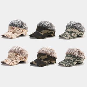 Berretto Visiera Con Parrucca Camuffamento Divertente Berretto Da Baseball Con Capelli Sintetici Per Uomini Donne Golf