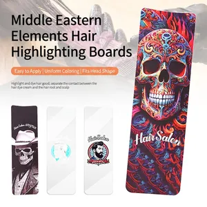 Professional Hair Coloring Highlighting Board Widened Curved Arc Balayage Palette For Salon Barber Skull Pattern Plastic
