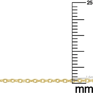 1.6mm gold plated stainless steel cable chain necklace for DIY jewelry making