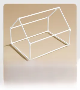 Reinforced structural frame with internal long pipes for pet cat birthing tent stability