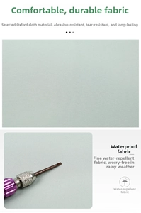 Water-resistant and tear-resistant light cyan Oxford fabric detail for laptop sleeve case