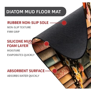 Detail of waffle weave shower curtain showing multi-layer structure and non-slip rubber backing