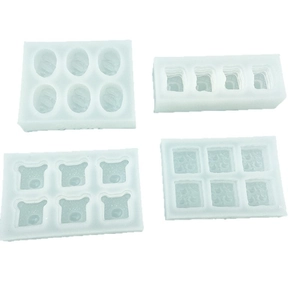 Mini silicone chocolate molds set featuring baguette and toast shapes for food-grade baking