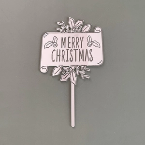 Joyeux Noel decoration de gateau en acrylique topper pour fete de fin d annee patisserie