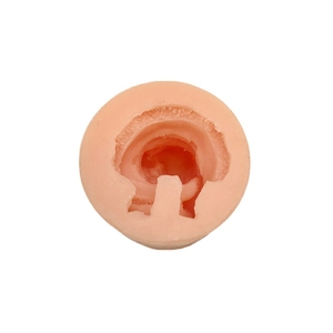 Silicone mold for sitting Santa Claus scented candle DIY crafts in flesh pink finish