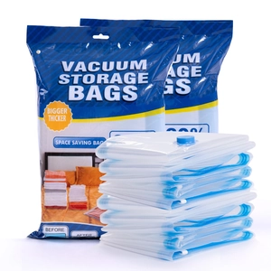 Thick transparent vacuum storage bags for clothes and quilts, 80 percent space saving
