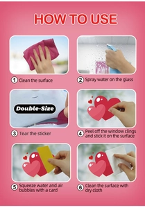 Step-by-step guide for double-sided Christmas static cling stickers installation