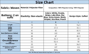 Detailed size chart for Y2K style casual blazer with rolled sleeves and polyester fabric