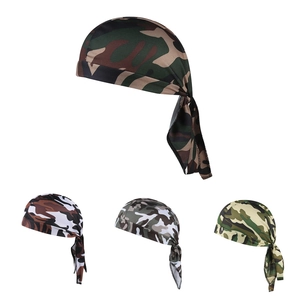 Unisex Outdoor Camouflage Pirate Hat Quick Dry Breathable Sun Protection Sport Bandana Cycle Cap For Men Women Adjustable Head Wrap