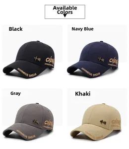 Detailed embroidery of CHINESE DREAM and metal CHINA letters on four baseball caps