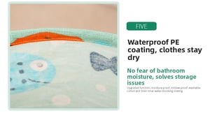 Detail of waterproof PE coating on fabric storage basket for moisture protection