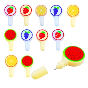 Creative Lollipop Shape Mini Ballpoint Pen Toy Fruit Pattern Plastic Novelty Writing Stationery For Students Children