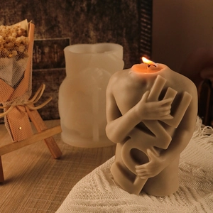 Moule à bougie buste masculin LOVE et sculpture en cire pour décoration intérieure
