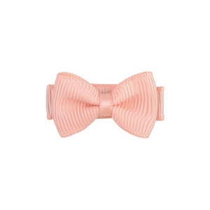 Pink grosgrain ribbon bow hair clip for babies and girls, elegant boutique hair accessory
