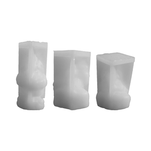 Three-piece gnome silicone mold set for DIY candles, plaster ornaments and soap making