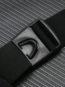 Slim waterproof running waist pack with durable black buckle and reflective strap detail