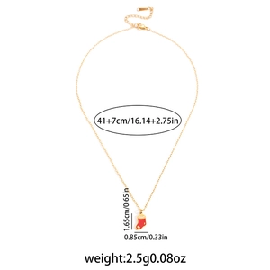 Christmas snowman enamel pendant necklace in gold finish with size measurements