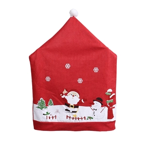 Housses de chaise Père Noël rouges en non-tissé pour décor de cuisine et de Noël