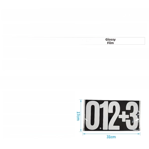 6 inch waterproof white vinyl number stickers for mailboxes and cars dimensions 29.5x16.5cm