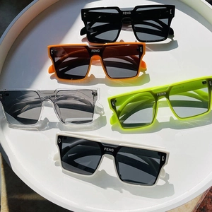 Oversized Square Sunglasses PC Frame PC Lens UV Protection Streetwear Punk Style Fashion Eyewear For Men Women