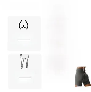 Detail showing high-density knit fabric and seamless lift design of gray yoga shorts
