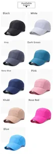 Vue détaillée des casquettes de baseball légères à séchage rapide en neuf couleurs